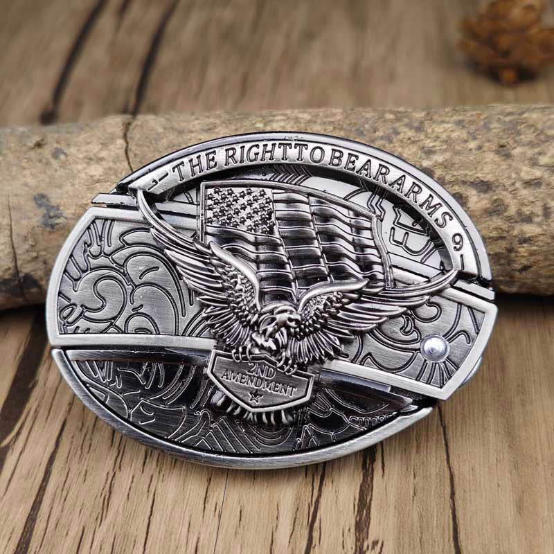 Metal Oval Cowboys Belt Buckle