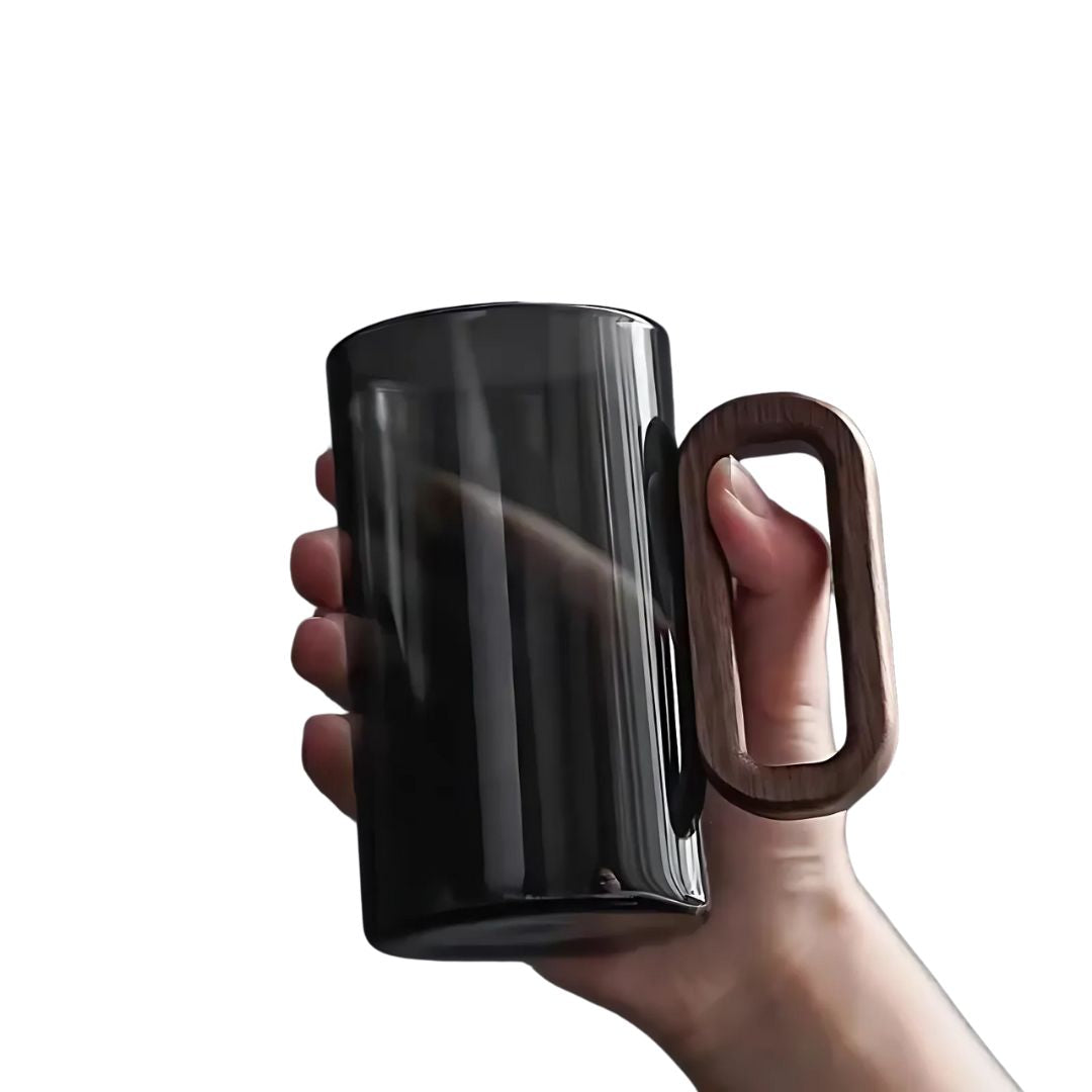 Nordic Walnut Glass Mug
