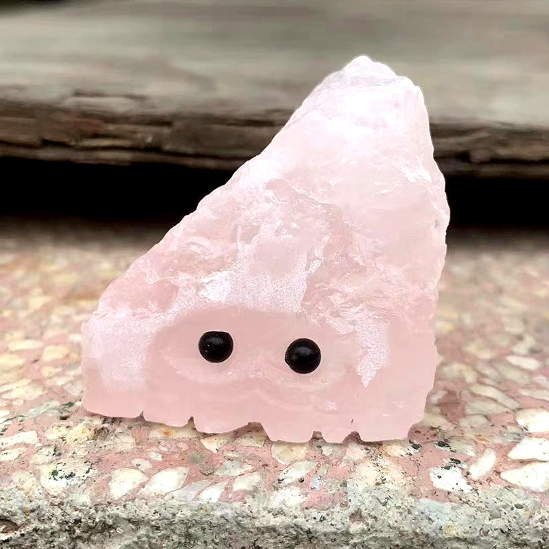 Hand-Carved Natural Crystal Hedgehog