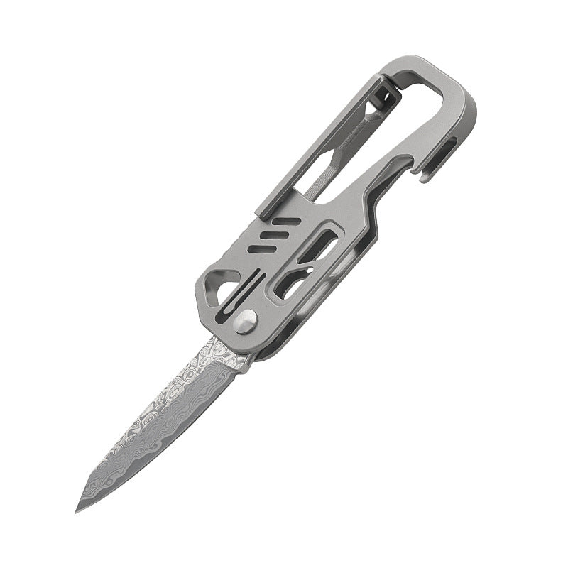 Titanium Alloy Multi-Tool Keychain Outdoor EDC Self-defense Tool Camping Equipment