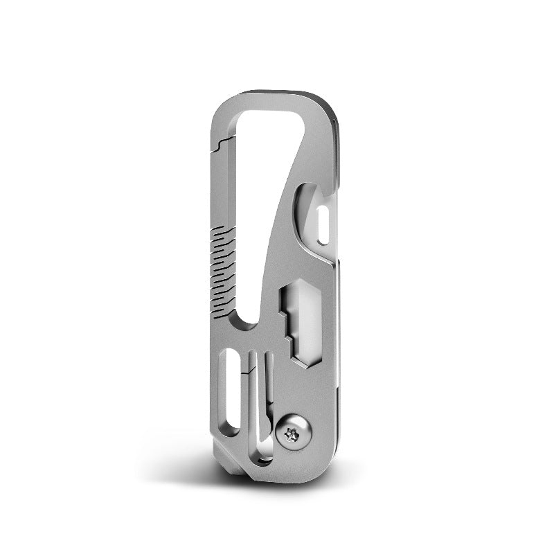Titanium Alloy Multi-Tool Keychain Outdoor EDC Self-defense Tool Camping Equipment