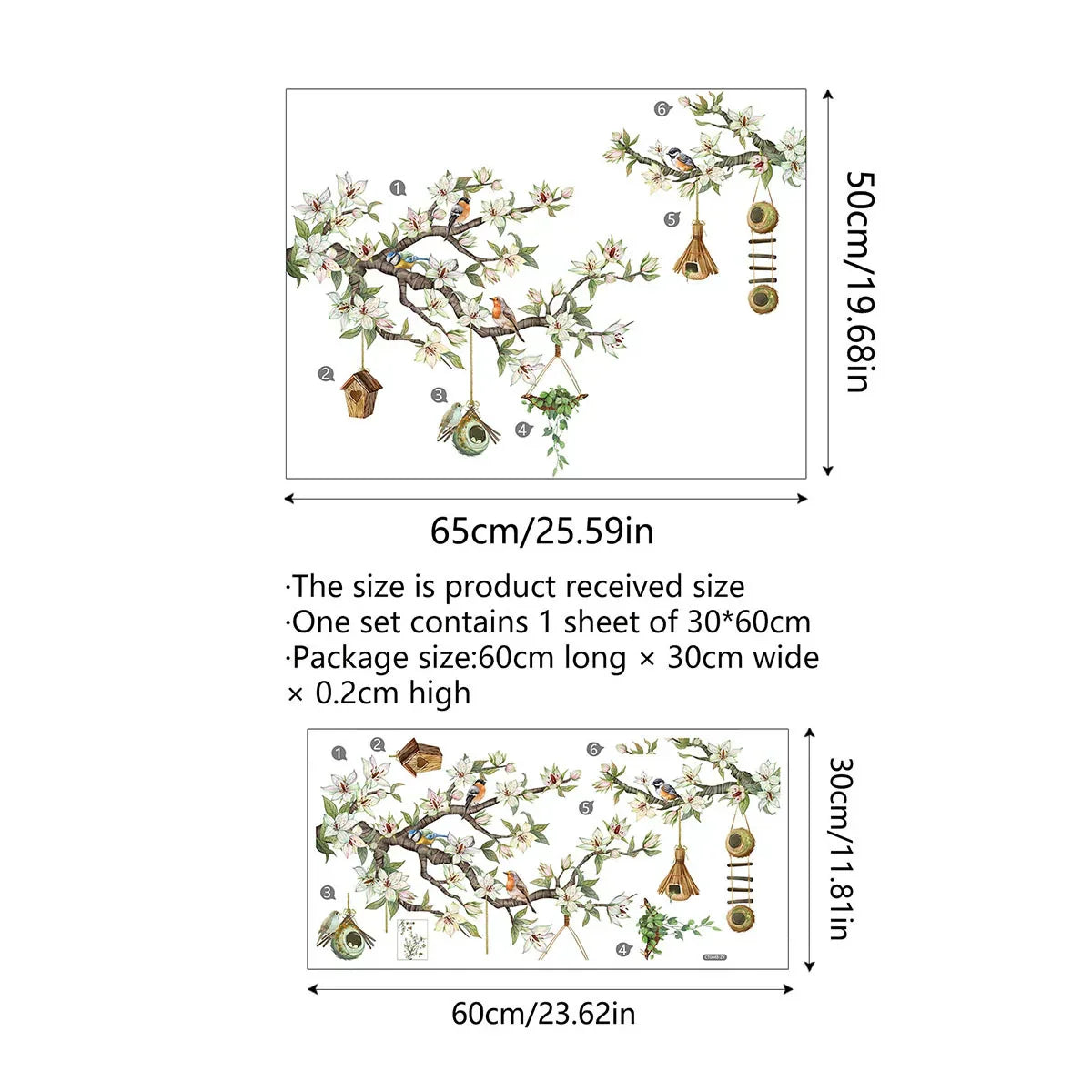 💐 Colorful Floral Bouquet Window Sticker 🖼️ (Removable without leaving marks)