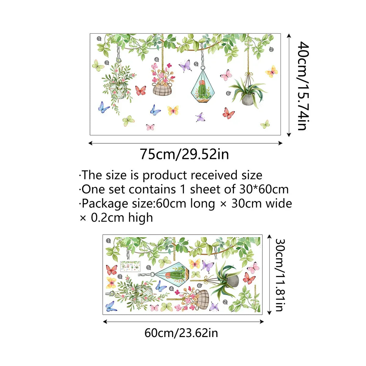 💐 Colorful Floral Bouquet Window Sticker 🖼️ (Removable without leaving marks)