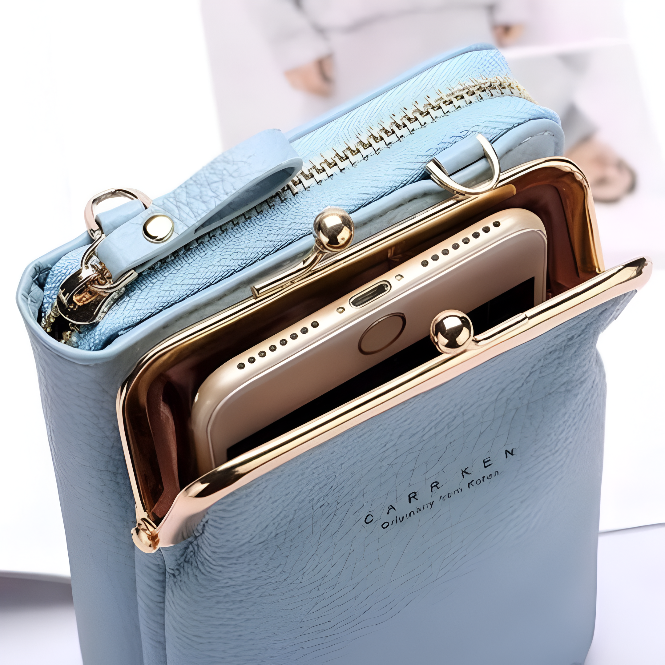 Crystal Leather Shoulder Bag