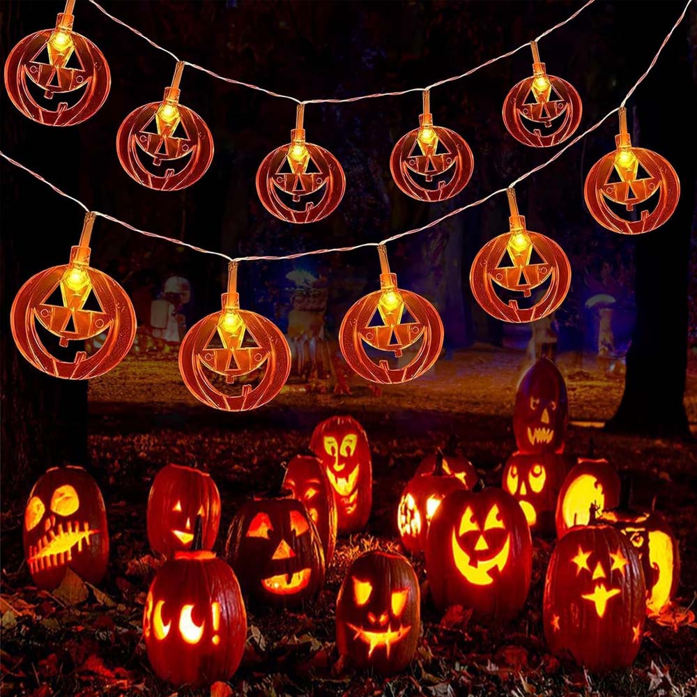 Halloween Pumpkin String Lights 20 LED 3M Battery Fairy Lights Decor