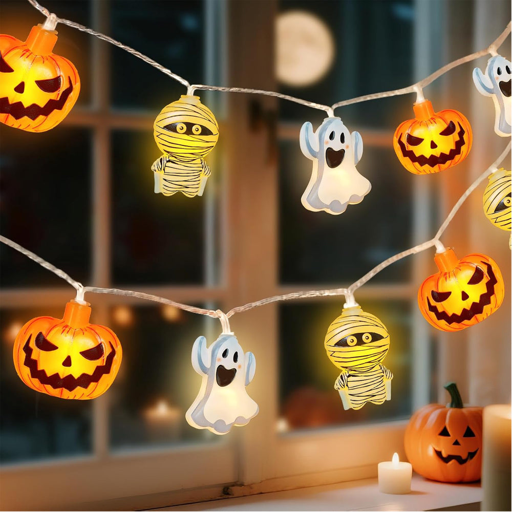 Halloween Decoration String Lights Outdoor Pumpkin Ghost with Remote