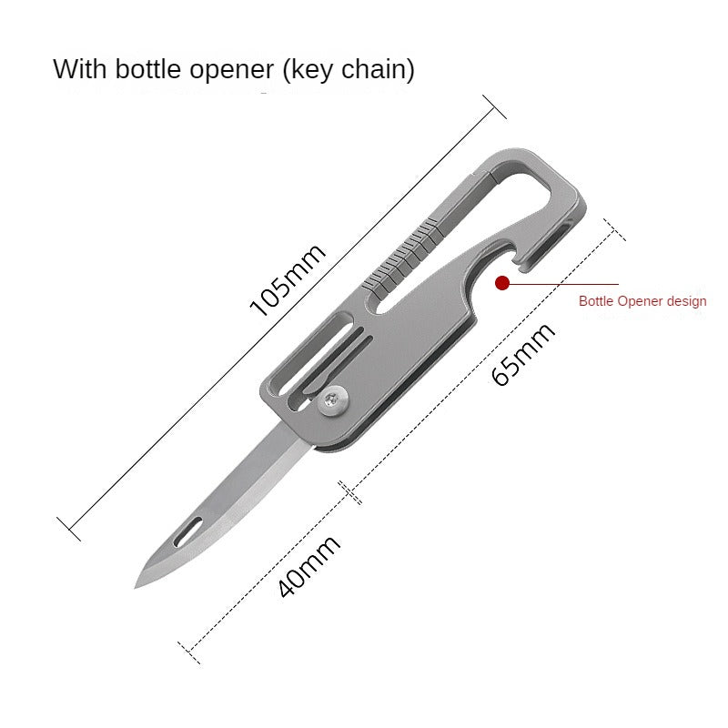 Titanium Alloy Multi-Tool Keychain Outdoor EDC Self-defense Tool Camping Equipment