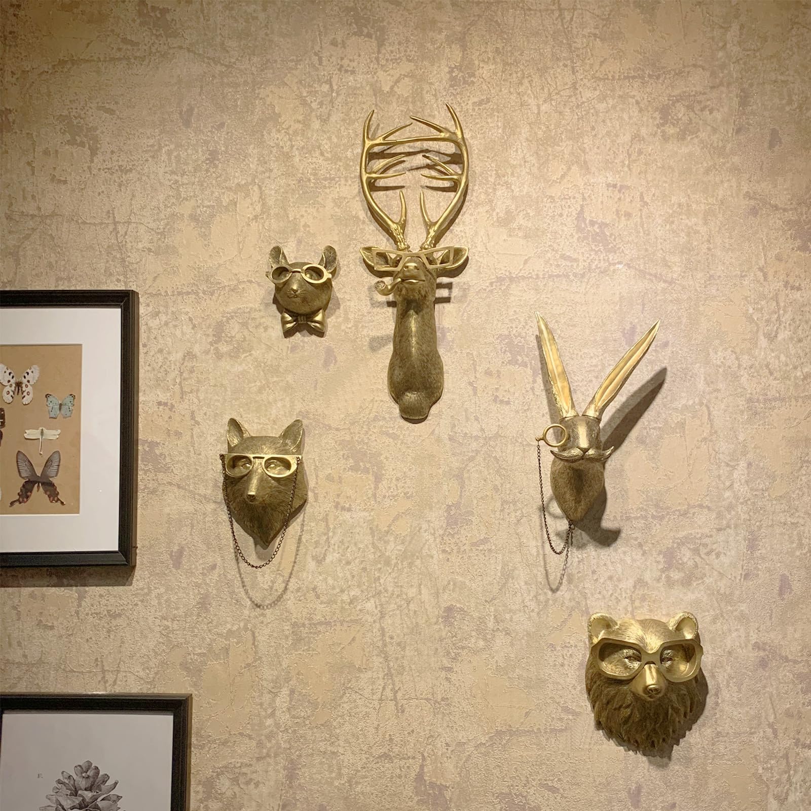 Elegant Animal Head Wall Sculptures