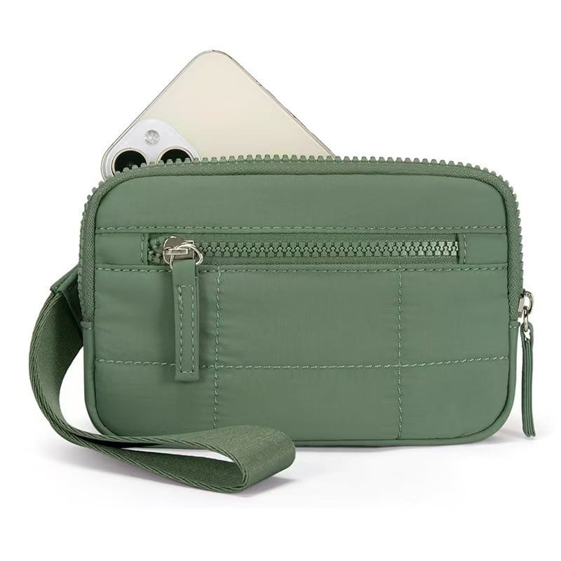 Stylish Nylon Wristlet Wallet with Multiple Compartments