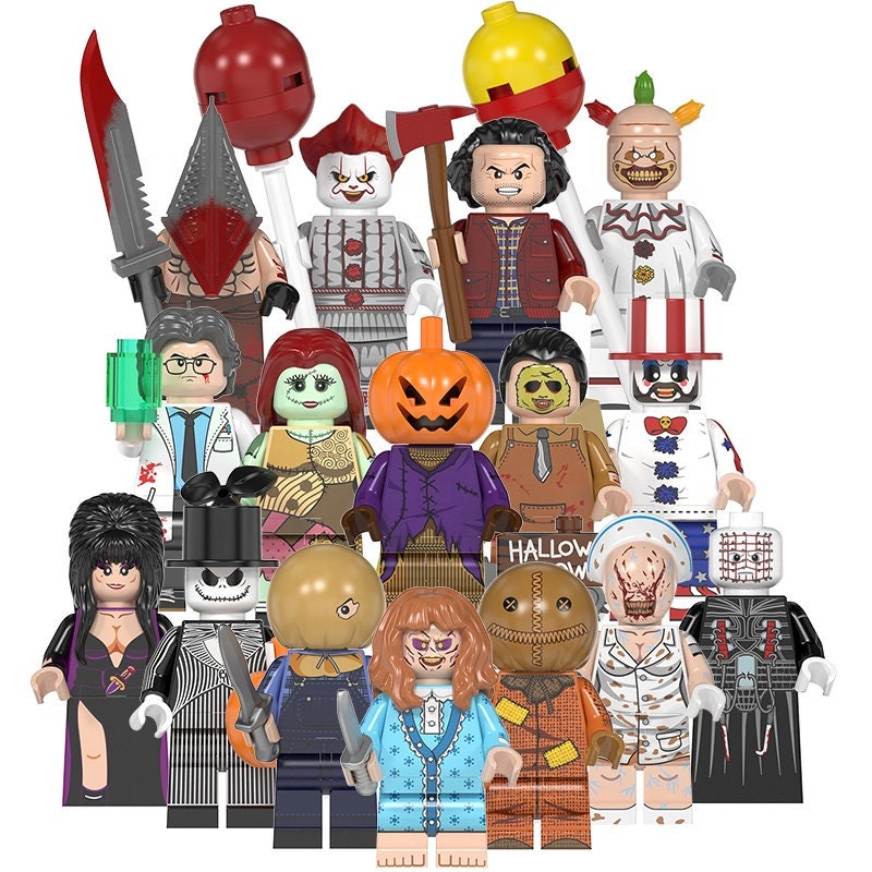 Assorted Halloween Horror Movie Minifigure Set  with Weapons & Accessories