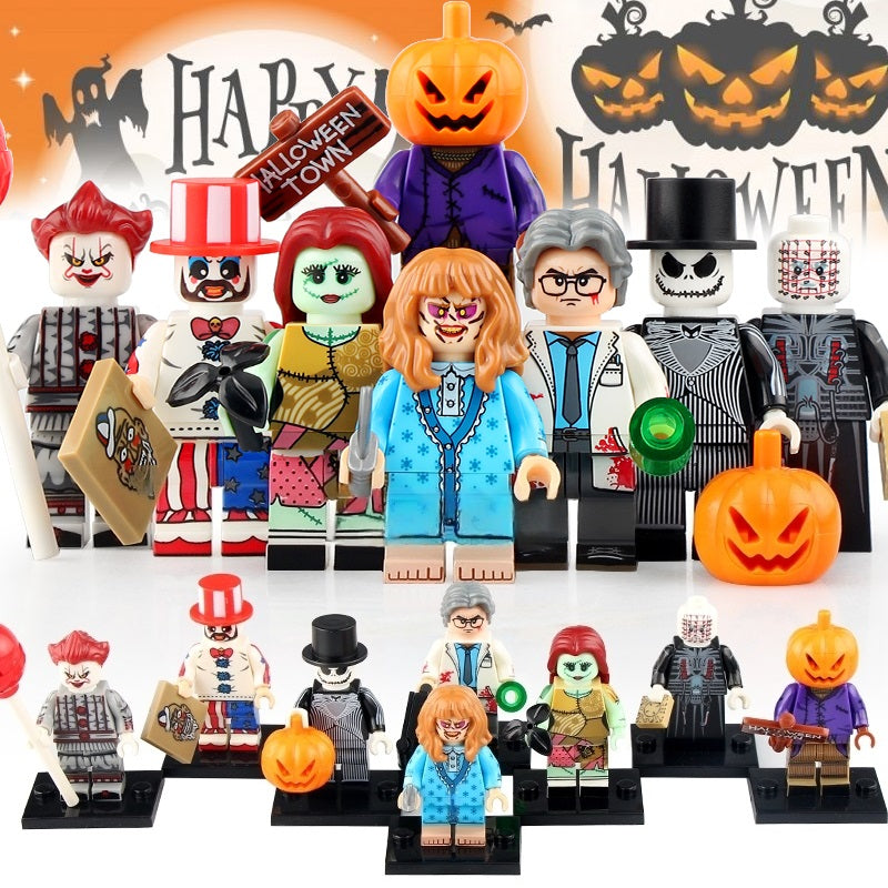 Assorted Halloween Horror Movie Minifigure Set  with Weapons & Accessories