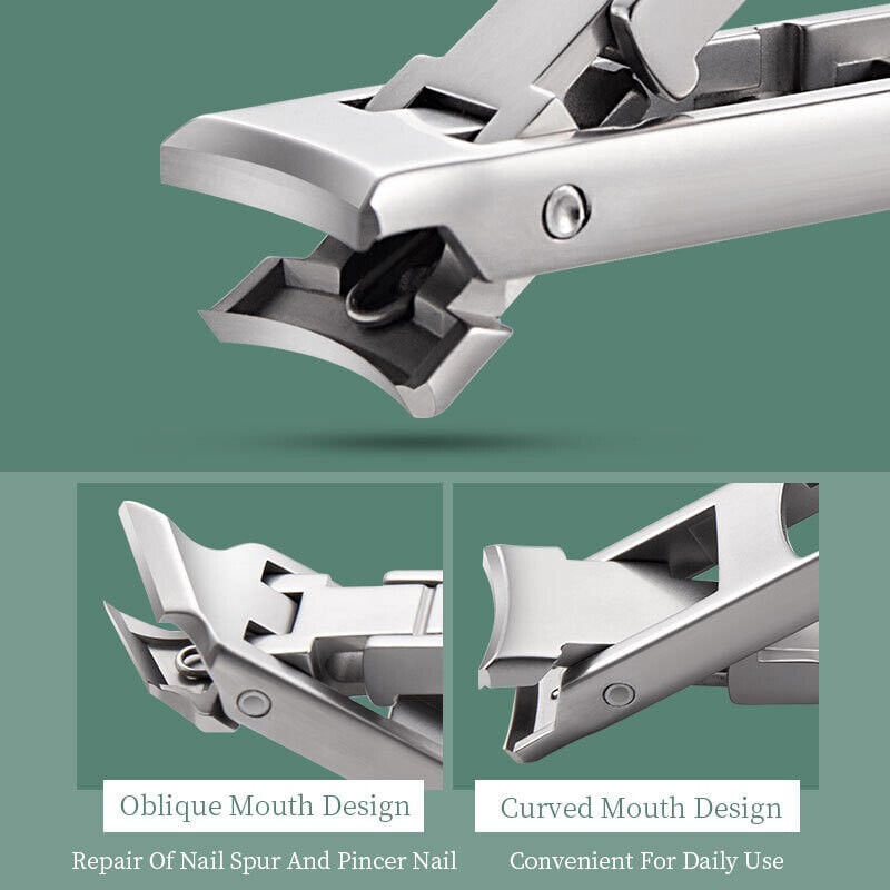 Fingernail Clippers Double Ended Stainless Steel for Home