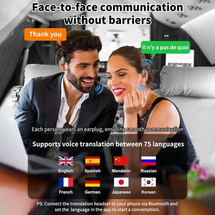 ⏰AI Translation Wireless OWS Bluetooth5.4 Earphones
