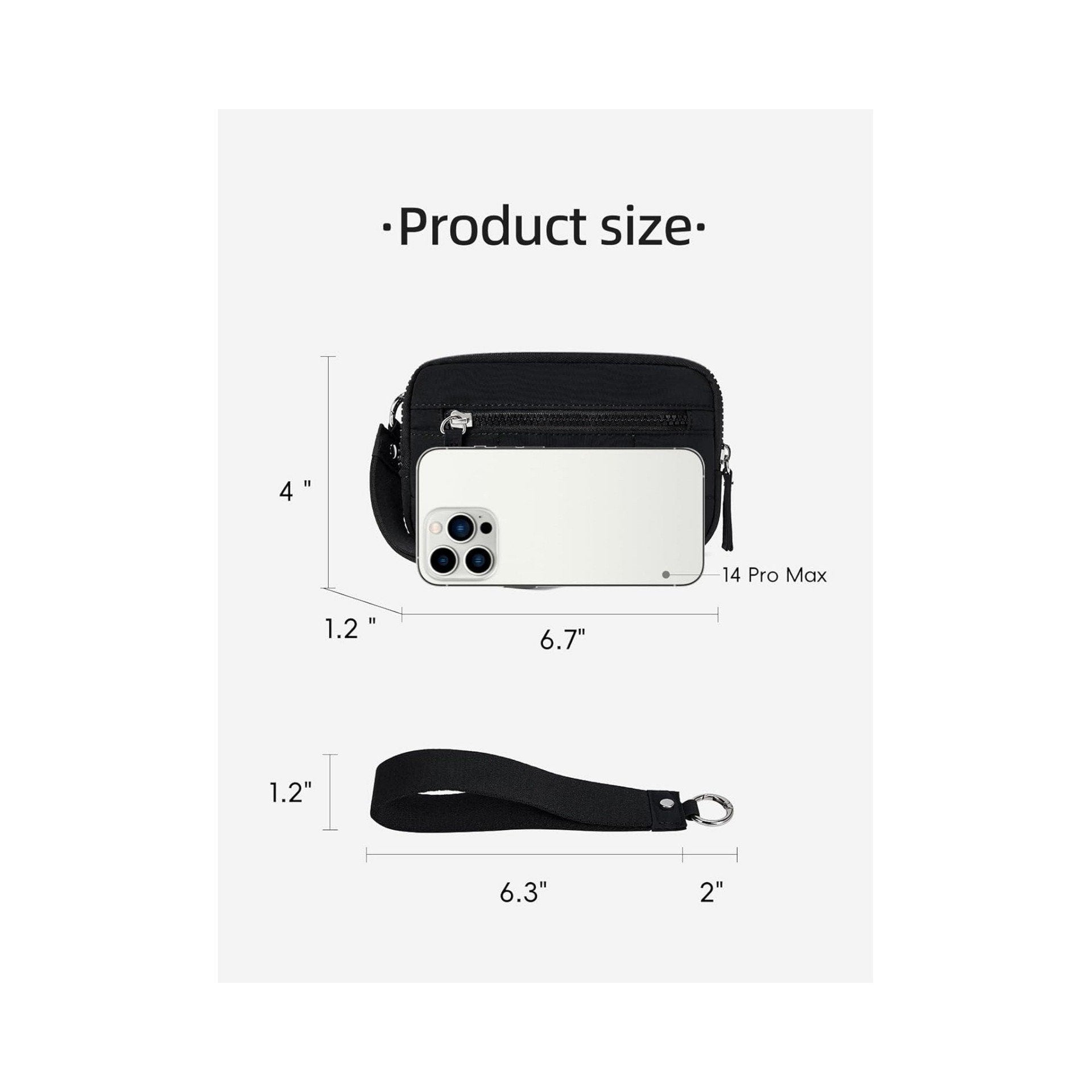 Stylish Nylon Wristlet Wallet with Multiple Compartments