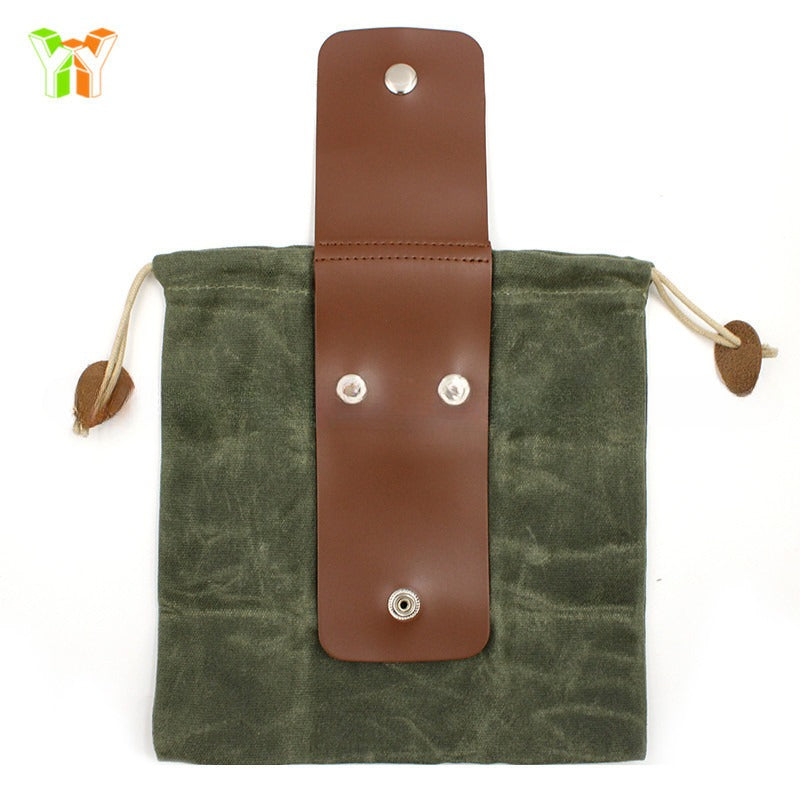Waxed Canvas Folding Foraging Bag with Durable Design