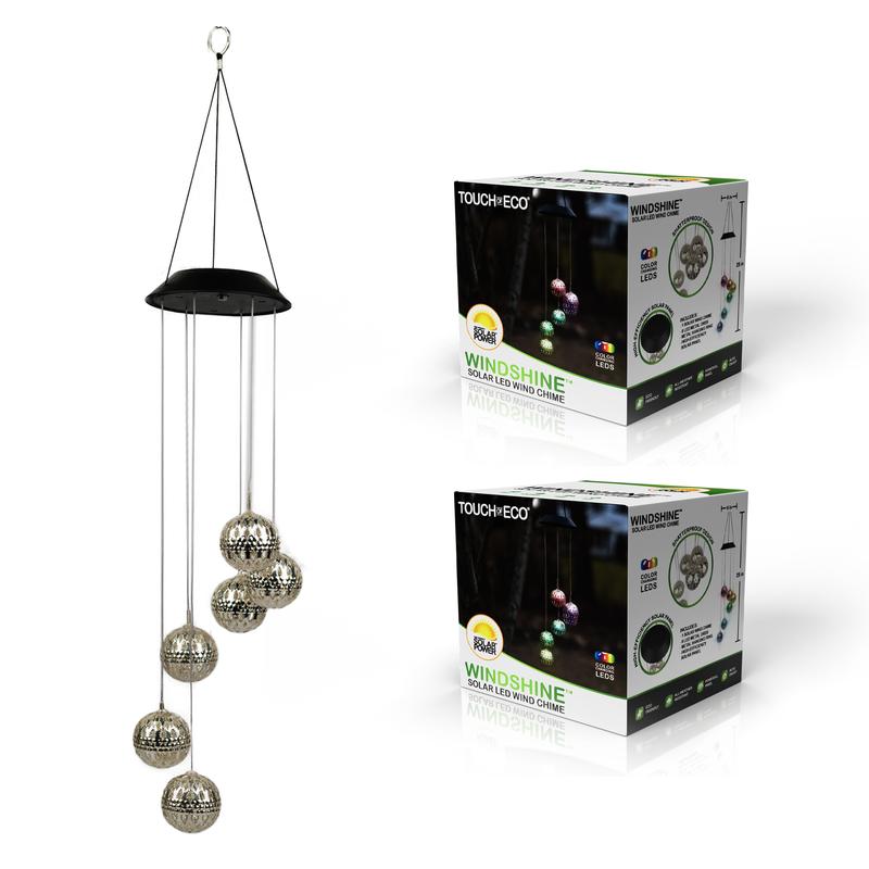 Color-Changing Solar LED Wind Chime for Outdoor Ambiance