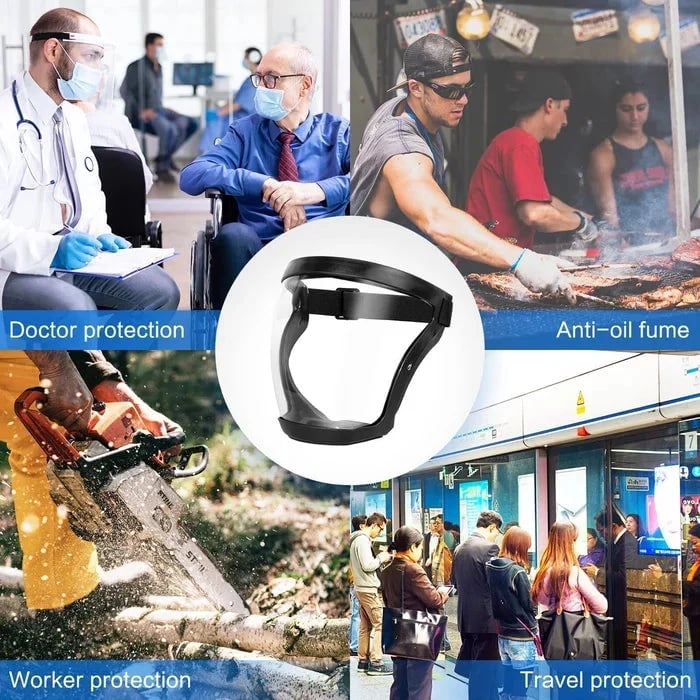 🔥🔥Full Face Protection Large Transparent Face Shield