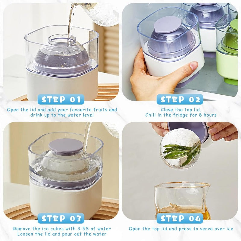 CrystalChill Ice Sphere Mold – Perfect Spheres for Pure Flavor