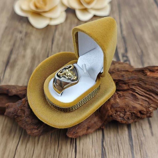 Cow Head Ring & Royal Flush Poker Open Ring