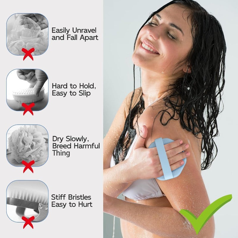 Silver-Infused Silicone Body Brush