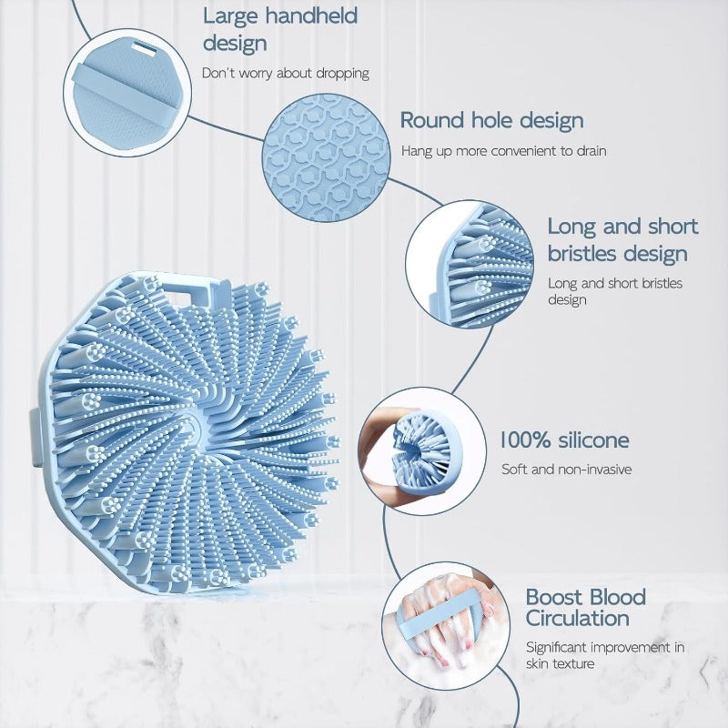 Silver-Infused Silicone Body Brush