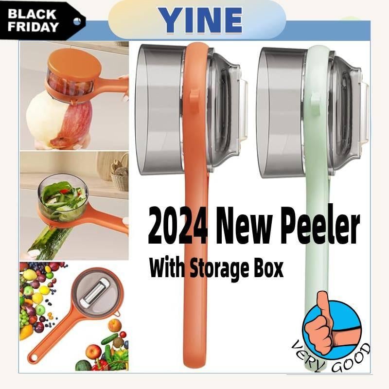 Double-sided Stainless Steel Blade Peeling Knife With Storage Box