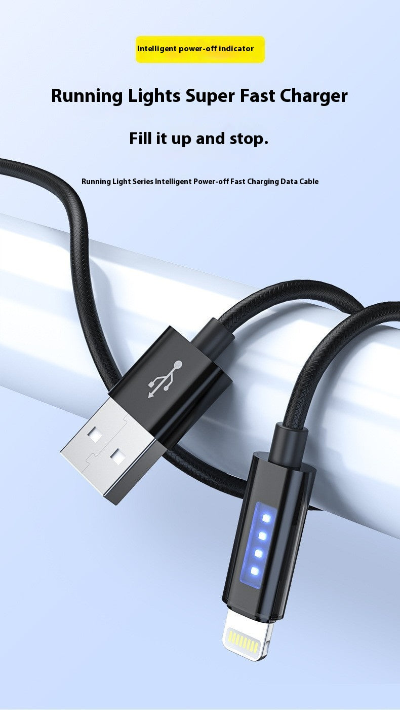 120W Smart LED Charging Cable with Auto-Off & Kevlar Braid