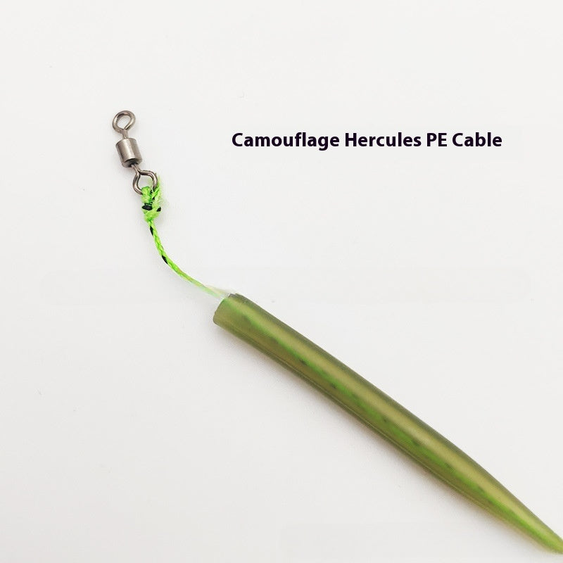 High-Strength Barbed Fishing Hooks with Camouflage PE Cable