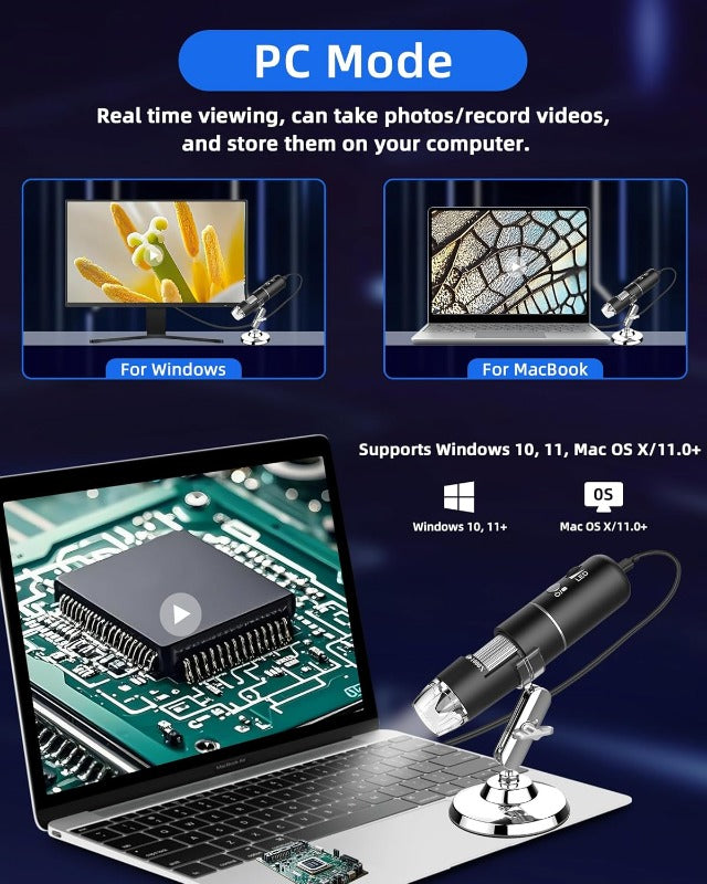 Wireless Digital Microscope – 1080P HD Camera with 1000x Zoom