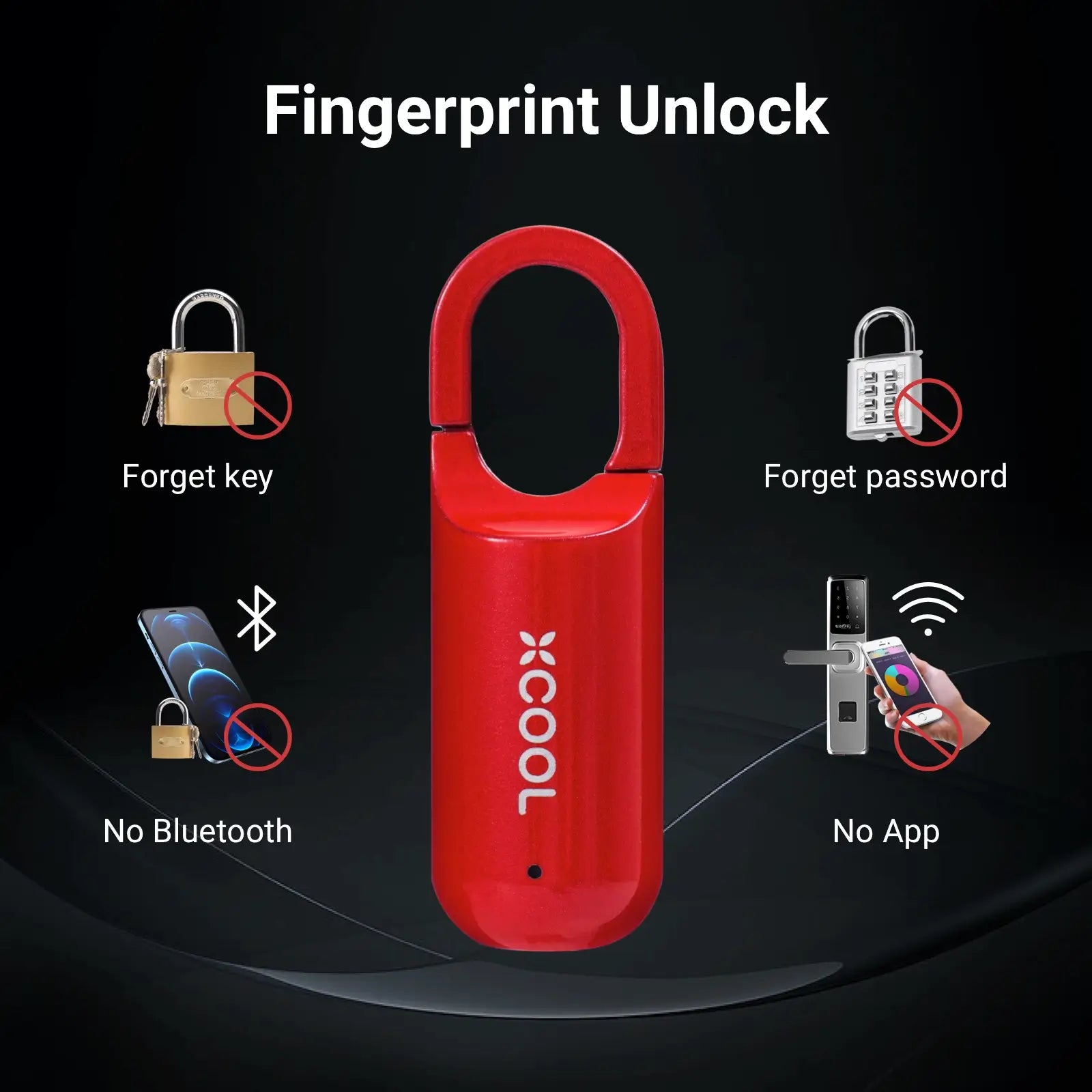InstaSecure Fingerprint Padlock