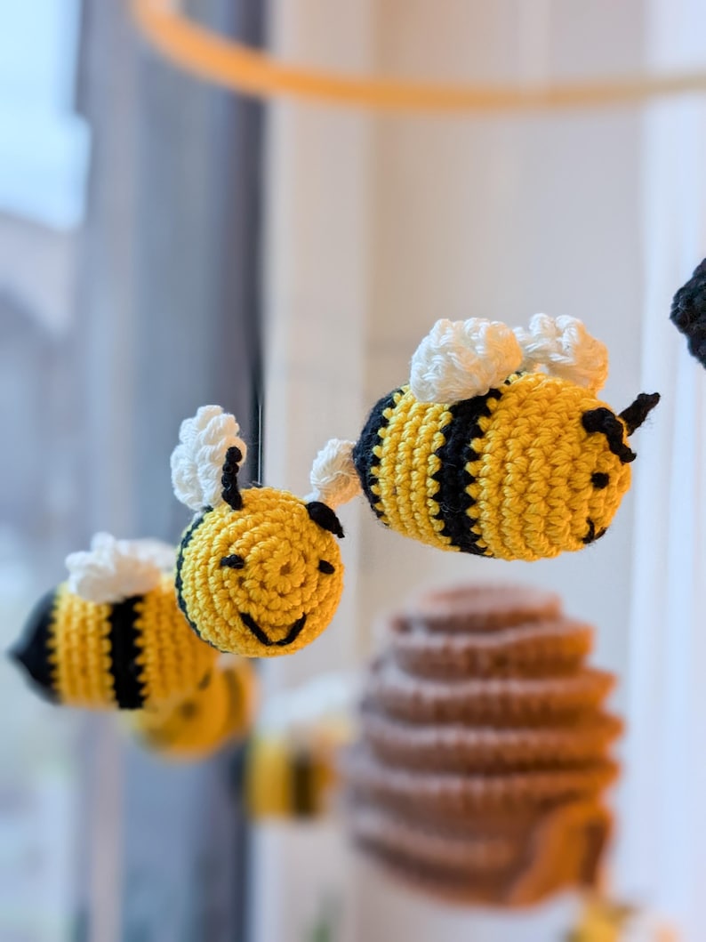 Handcrafted Baby Bee Mobile