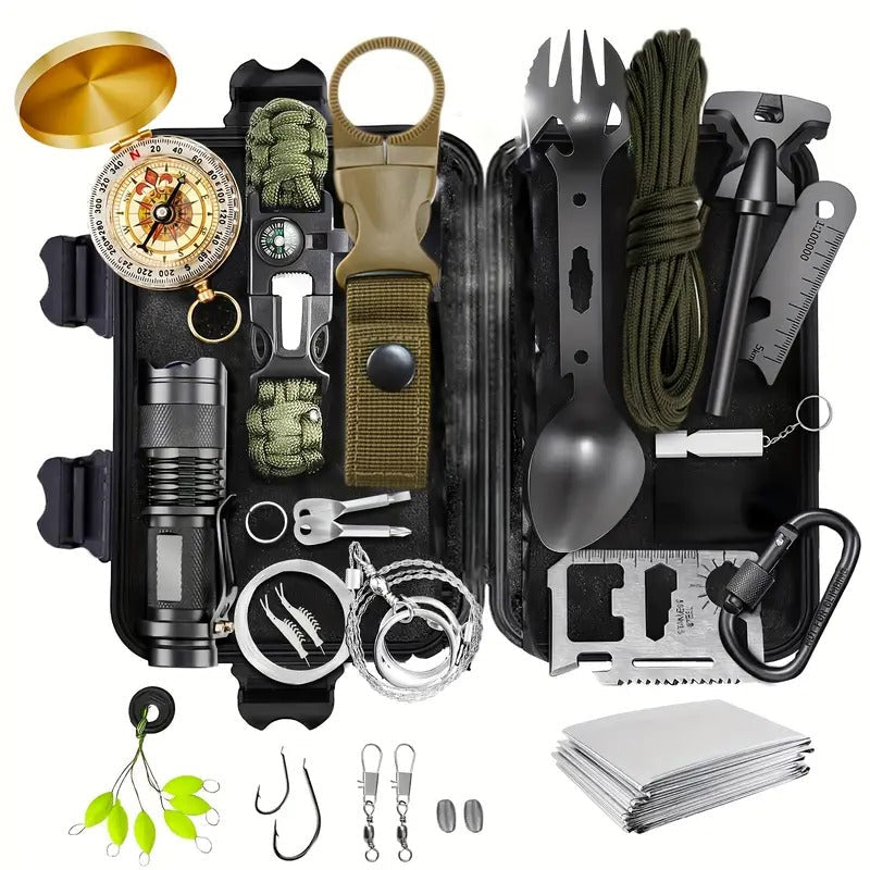 15-in-1 Camping & Hiking Emergency Kit