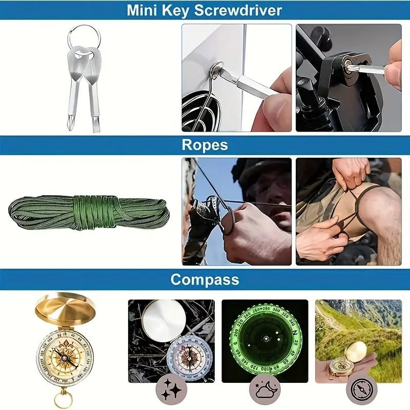 15-in-1 Camping & Hiking Emergency Kit