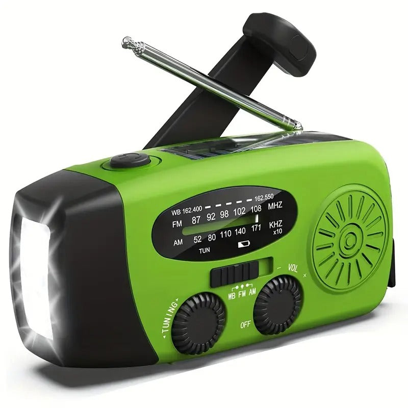Emergency Hand Crank Radio with LED Flashlight
