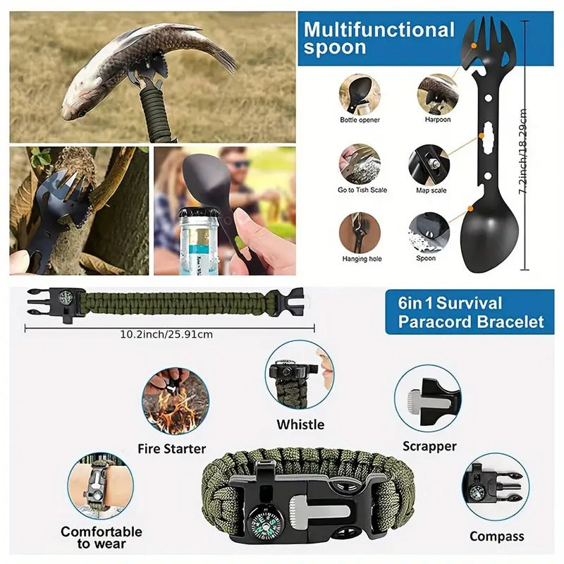 15-in-1 Camping & Hiking Emergency Kit