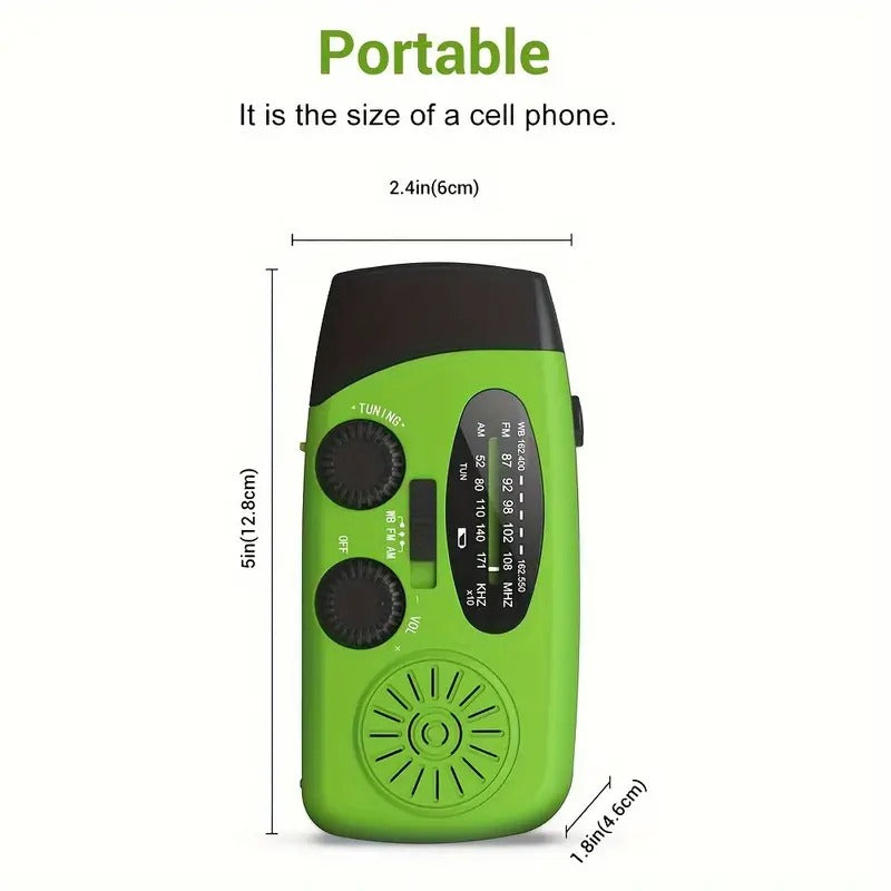 Emergency Hand Crank Radio with LED Flashlight