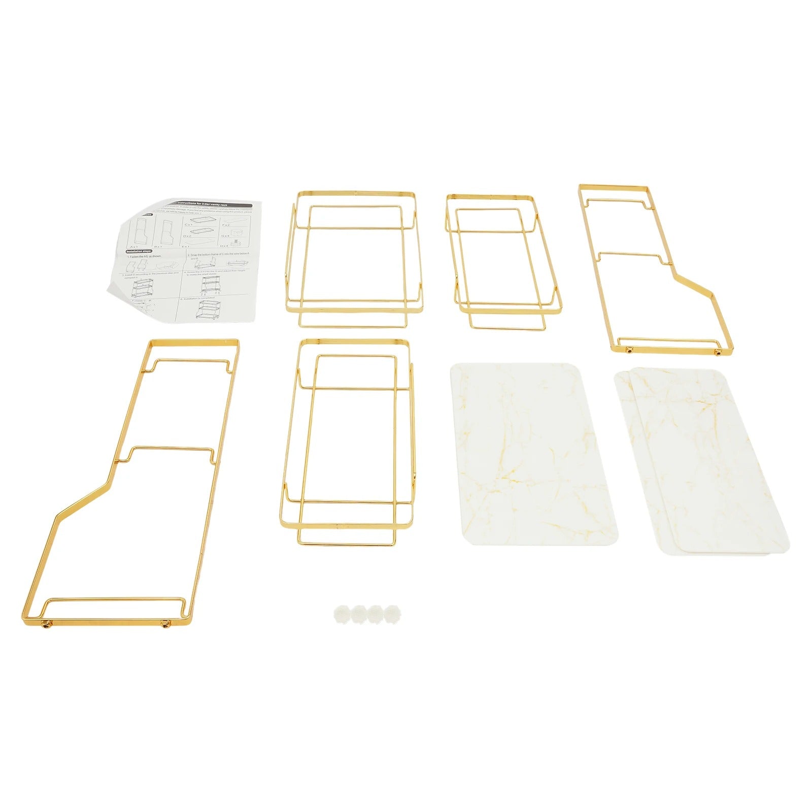 Gold Bathroom Vanity Counter Organizer