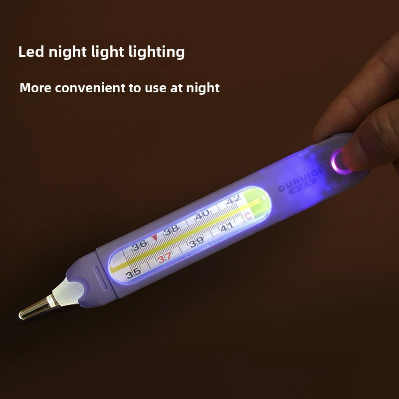 Portable Rechargeable Thermometer with LED Display and Wrist Strap