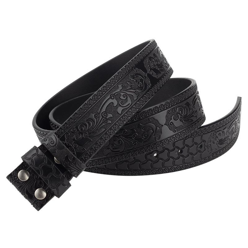 Western Belt Without Buckle 1.5" Wide with Snaps