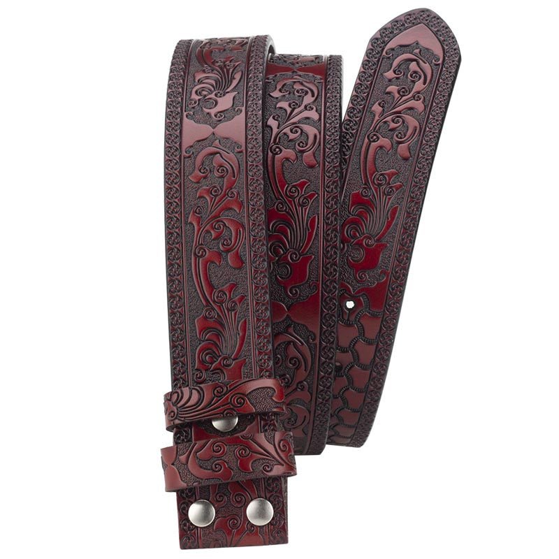 Western Belt Without Buckle 1.5" Wide with Snaps
